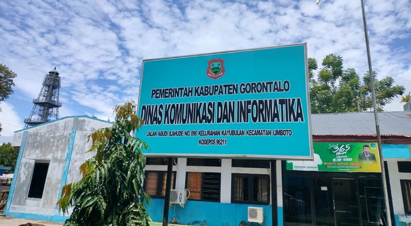 Kantor Dinas Komunikasi dan Informatika (Kominfo) Kabupaten Gorontalo, foto/Ist