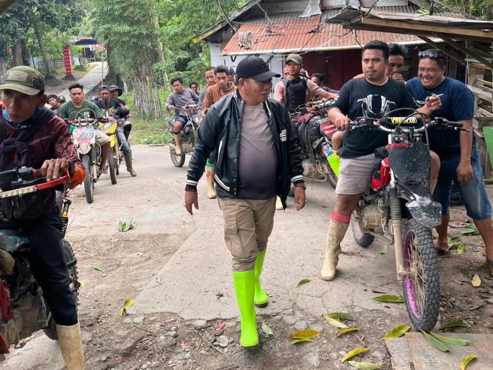 Wabup Risman tiba di Lokasi tambang di Kecamatan Pinogu, foto/Ist