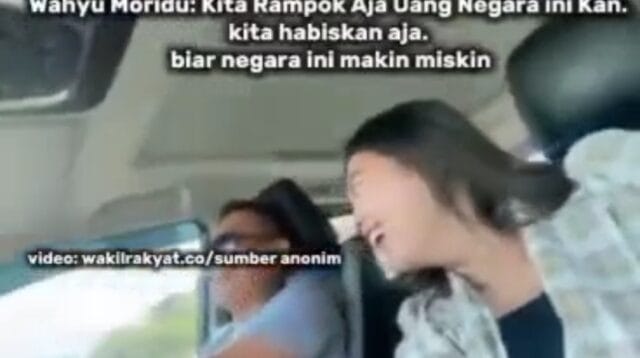 Tangkapan layar video, Anggota DPRD Provinsi Gorontalo saat mengendarai mobil menuju ke kota Makassar, Sumber: Media sosial
