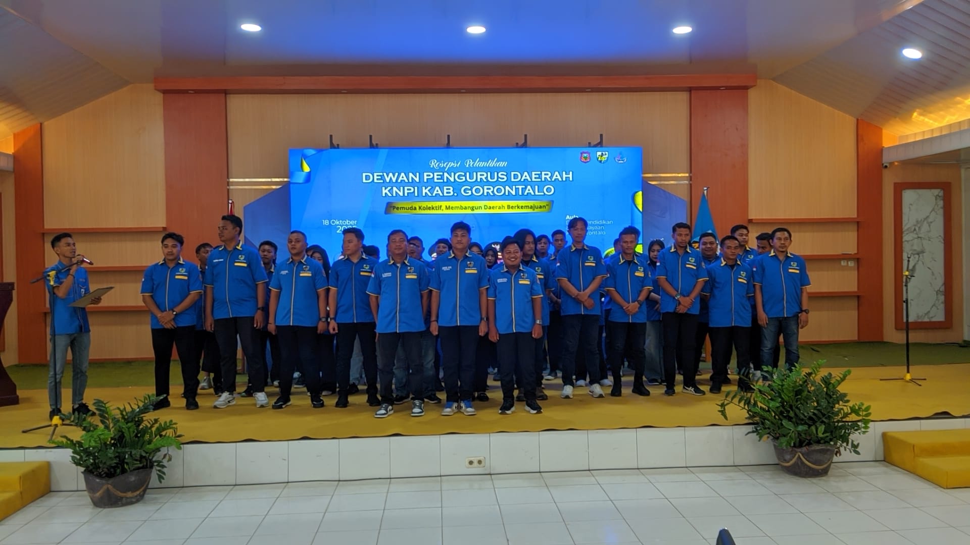 Prosesi Pelantikan Pengurus DPD II KNPI Kabupaten Gorontalo, foto/Herman Abdullah/aiimnews.com