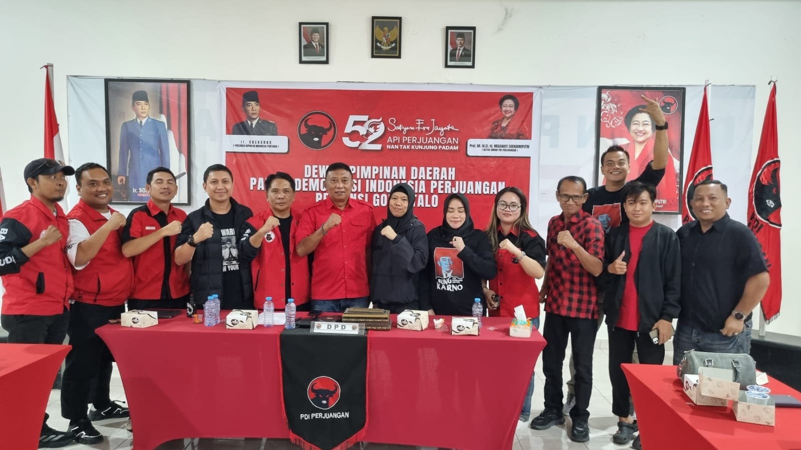 Panitia knferensi daerah dan cabang PDI Perjuangan Provinsi Gorontalo, foto/Ist