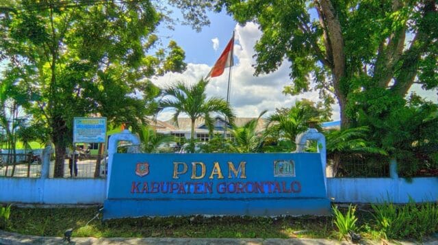 Kantor Perumda Tirta Limutu atau yang sebelumnya PDAM Kabupaten Gorontalo, foto/aiimnews.com/Herman Abdullah