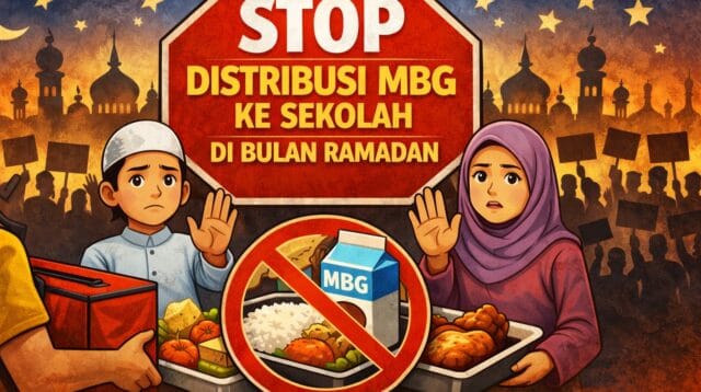 Ilustrasi Gamba, "Stop MBG di bulan Ramadan"
