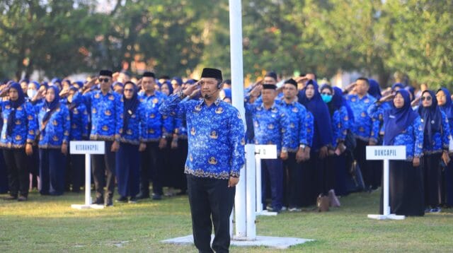 Upacara apel Korpri pemerintah kabupaten Bone Bolango, foto/Istimewa