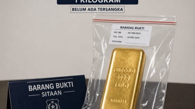 Ilustrasi foto sitaan emas 1 kilogram