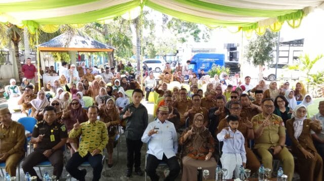Bupati Bone Bolango, Ismet Mile tengah hadir membuka Lomba literasi anak, foto/Istimewa