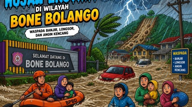 Ilustrasi Cuaca Ekstrem di wilayah Bone Bolango, sumber: google