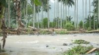 Kondisi banjir yang melanda beberapa desa di Kecamatan Biau, Kabupaten Gorontalo Utara, foto/Humas Pemda Gorontalo Utara