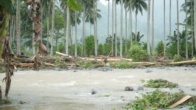 Kondisi banjir yang melanda beberapa desa di Kecamatan Biau, Kabupaten Gorontalo Utara, foto/Humas Pemda Gorontalo Utara