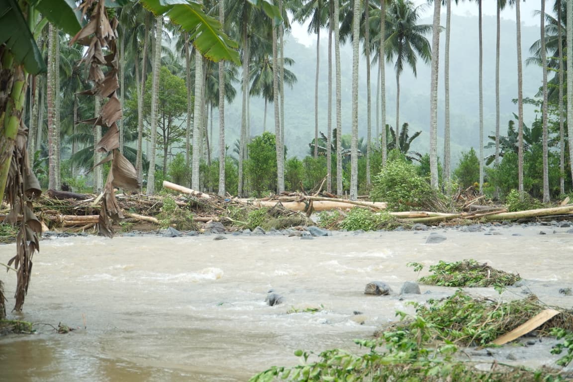 Kondisi banjir yang melanda beberapa desa di Kecamatan Biau, Kabupaten Gorontalo Utara, foto/Humas Pemda Gorontalo Utara