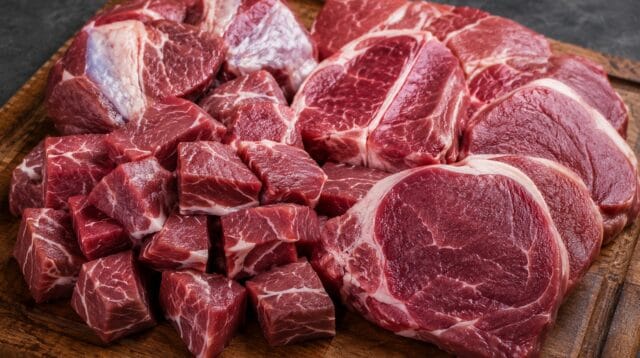 Ilustrasi potongan daging kurban, foto/AI