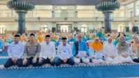 Pelepasan calon jemaah haji Kabupaten Gorontalo oleh Bupati Gorontalo, Sofyan Puhi, foto/Istimewa