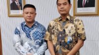 Ramli Hasan Mapo (kiri) bersama Sekretaris Direktorat Jenderal Perikanan, Kementerian Kelautan dan Perikanan RI, Ridwan Mulyana (kanan) usai bahas program strategis, foto/Istimewa