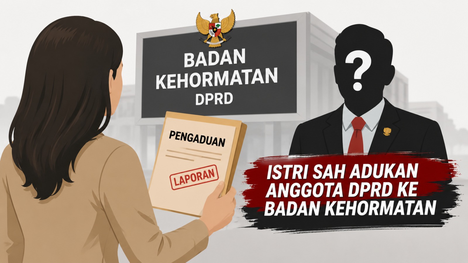 Ilustrasi gambar: Istri melaporkan suaminya kepada Badan Kehormatan DPRD Provinsi Gorontalo atas Dugaan Pelanggaran Kode Etik