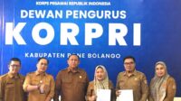 Proses serah terima jabatan pejabat administrator di lingkungan Dinas Komunikasi dan Informatika (Diskominfo) Bone Bolango, foto/Istimewa